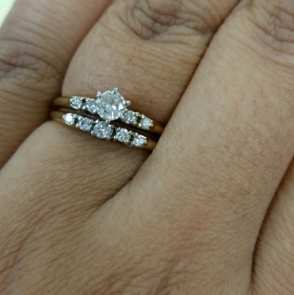 *SOLD* 14k hold .5 carat wedding set
